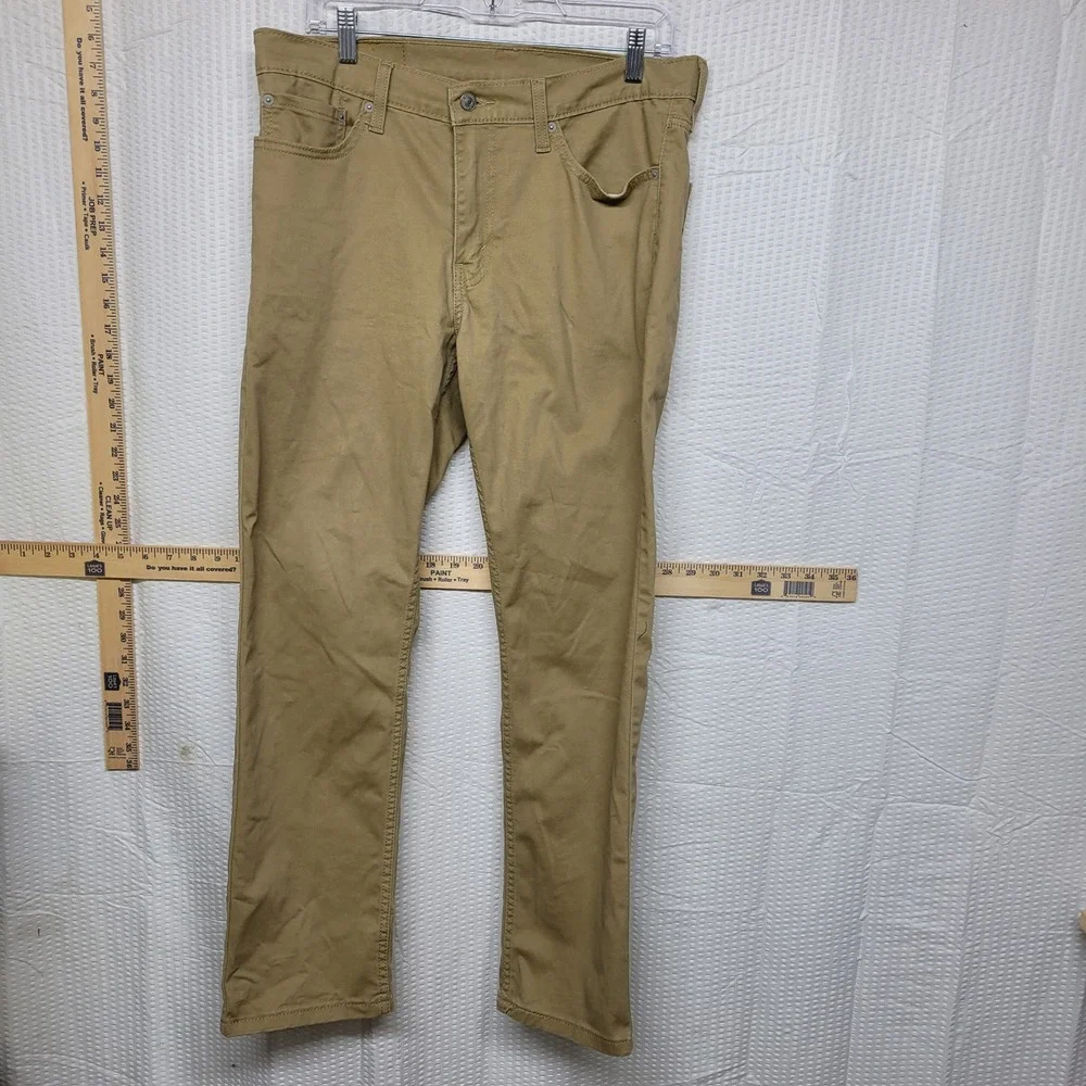 Levis 511 Slim Fit Khaki Tan Chino Pants‎ Mens 33x30 04511-5373